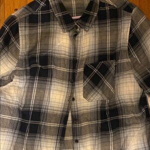 Plaid Button-Up Shirt
